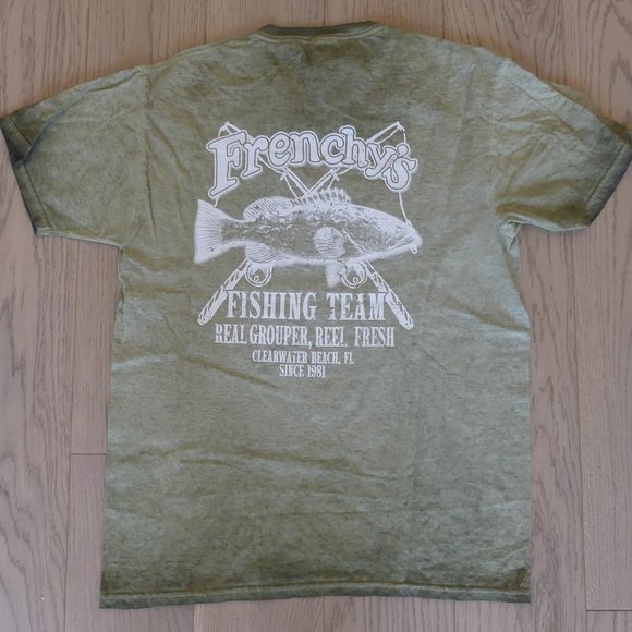 Frenchy's Seafood Company Colortone Green Medium T-Shirt - Picture 4 of 5
